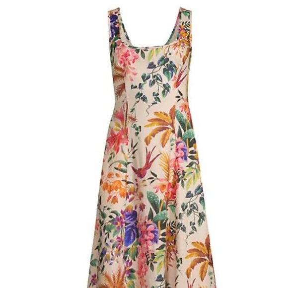 Zimmermann Tropicana Linen Midi Dress - Picture 3 of 7